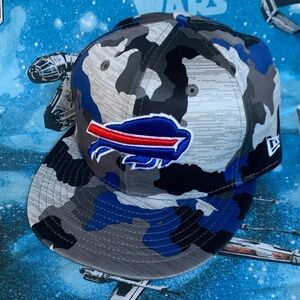 New Era  Buffalo Bills Black and Gray Camouflage Snapback Hat